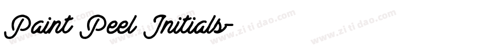 Paint Peel Initials字体转换